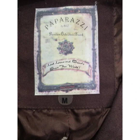 Paparazzi By Biz Embroidered Floral Jacket Size Medium - Picture 8 of 11